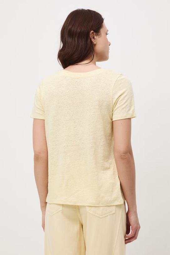 Odzież T-shirt damski lniany RS26-TSD701 żółty