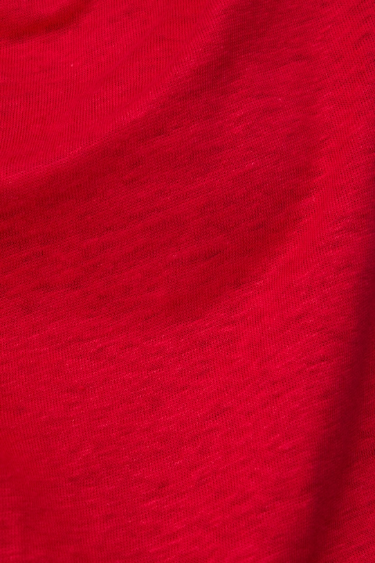 Medicine T-shirt damski lniany RS26-TSD701 czerwony