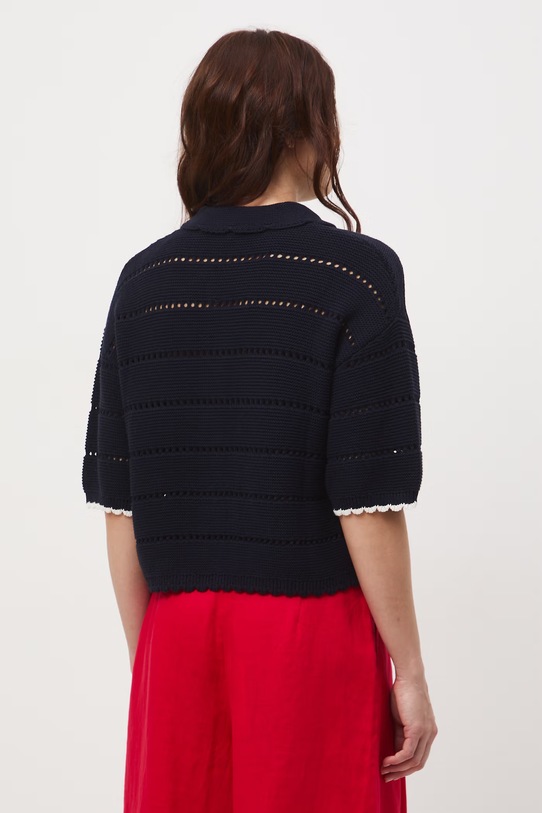 Odzież Medicine T-shirt swetrowy damski bawełniany RS26-TSD702 granatowy