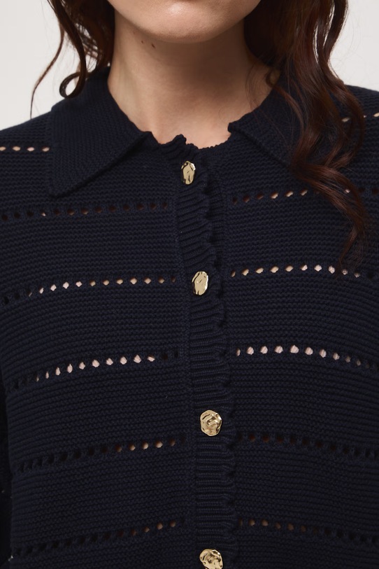 Medicine T-shirt swetrowy damski bawełniany RS26-TSD702 granatowy