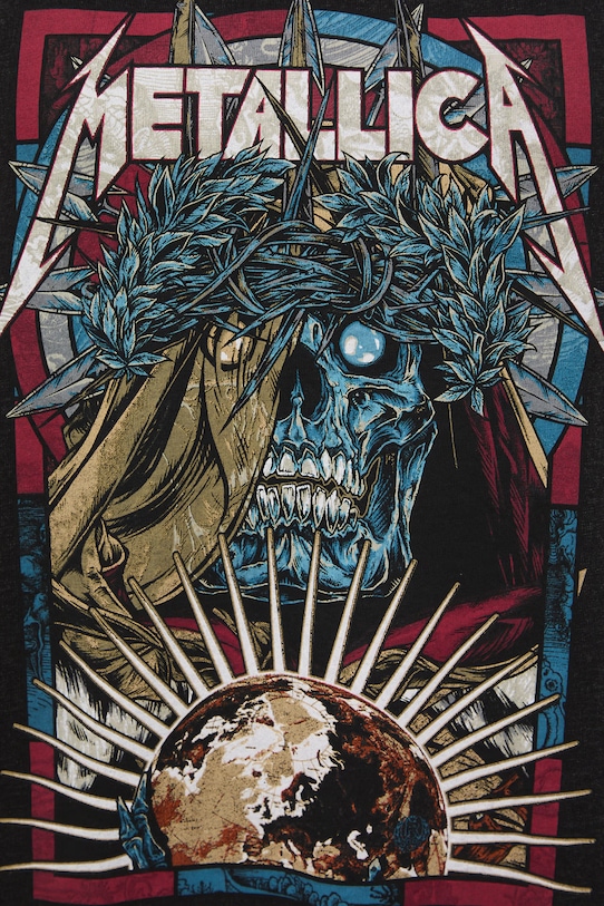 Medicine T-shirt oversize damski bawełniany Metallica RS26-TSD770 szary