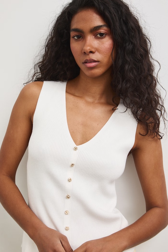 svetrový top dámský s viskózou béžová RS26-TSD803