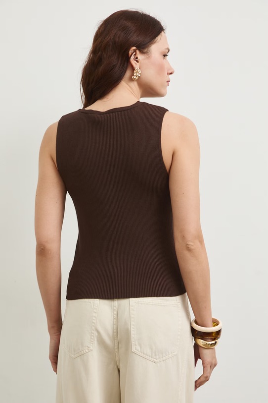 Oblečení Svetrový top dámský s viskózou RS26-TSD803 hnědá