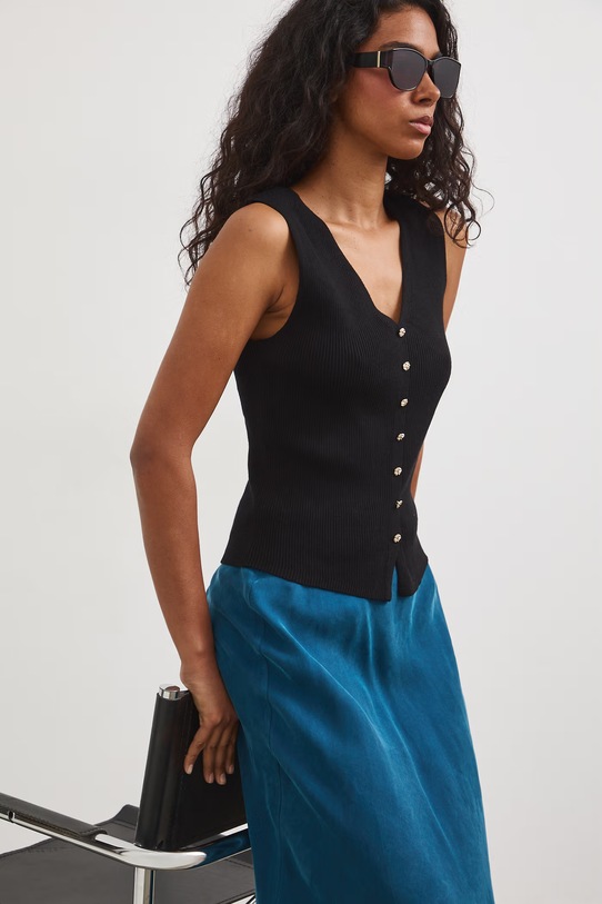 Svetrový top dámský s viskózou černá RS26-TSD803