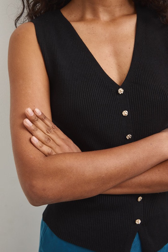 Svetrový top dámský s viskózou RS26-TSD803 černá