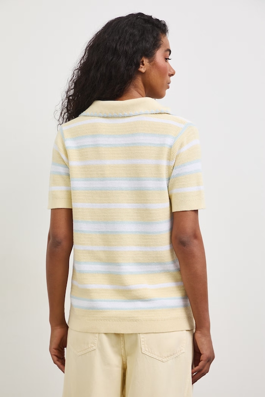 Odzież T-shirt swetrowy damski bawełniany RS26-TSD804 żółty
