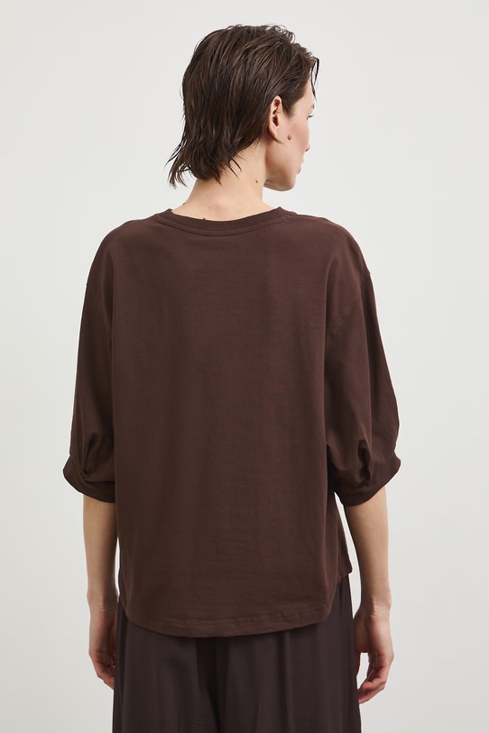 Oblečení Tričko pánské bavlněné s elastanem RS26-TSD814 hnědá