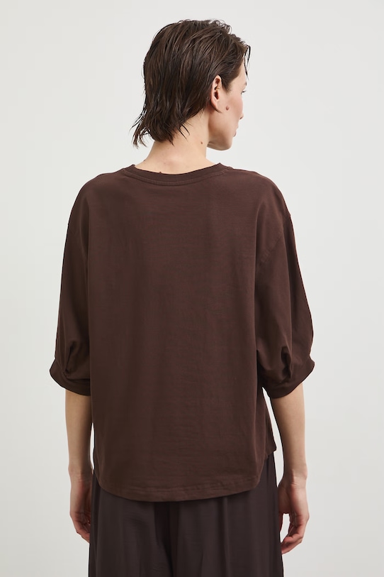 Oblečení Tričko pánské bavlněné s elastanem RS26-TSD814 hnědá