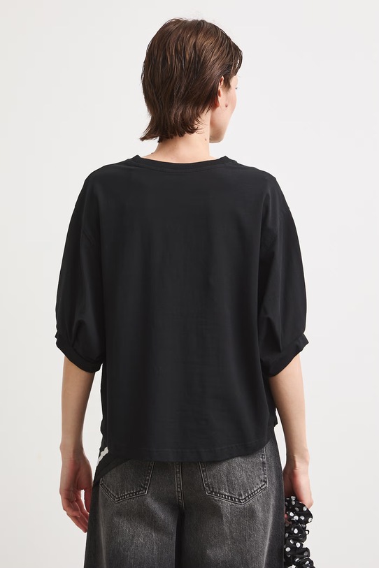 Odzież T-shirt damski bawełniany z elastanem RS26-TSD814 czarny