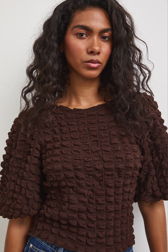 Medicine T-shirt damski brązowy RS26-TSD818