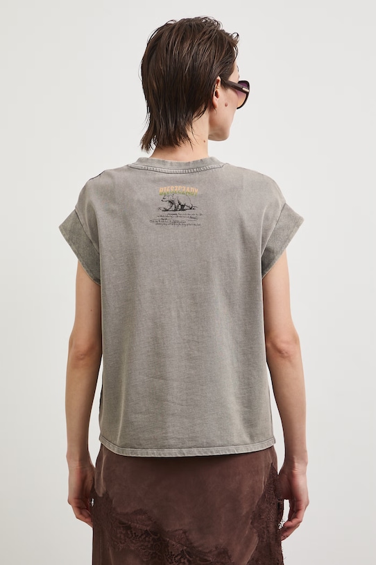 T-shirt damski bawełniany z kolekcji Bieszczadzki Park Narodowy x Medicine szary RS26-TSD850