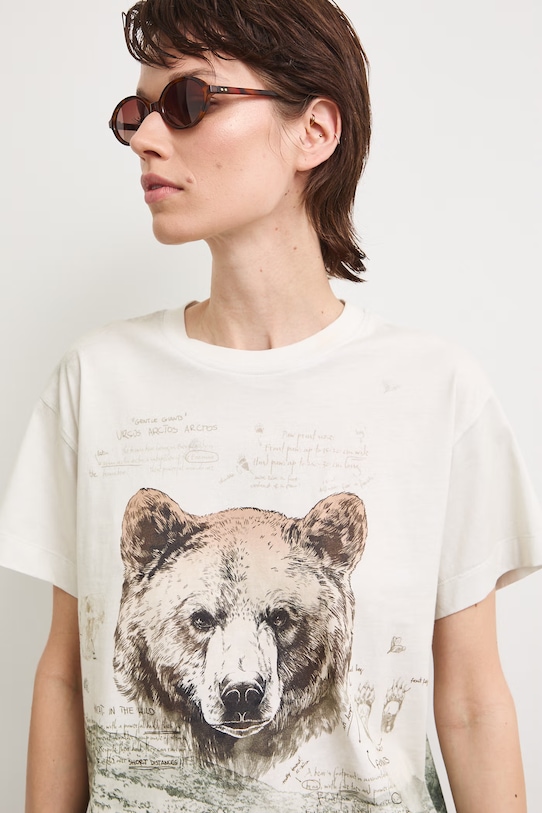 T-shirt damski bawełniany z kolekcji Bieszczadzki Park Narodowy x Medicine RS26-TSD852