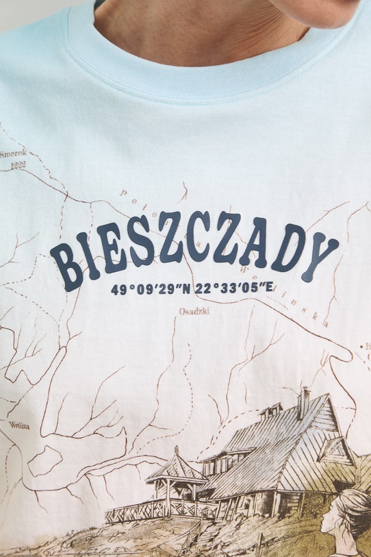 T-shirt damski bawełniany z kolekcji Bieszczadzki Park Narodowy x Medicine RS26-TSD852