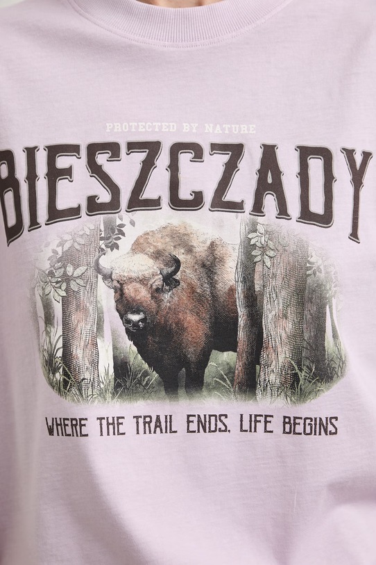 T-shirt oversize damski bawełniany z kolekcji Bieszczadzki Park Narodowy x Medicine RS26-TSD855