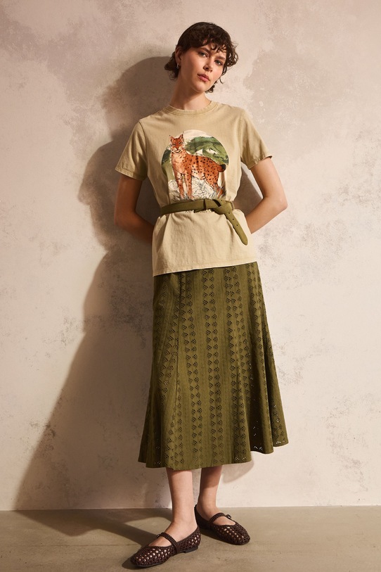 T-shirt damski bawełniany z kolekcji Bieszczadzki Park Narodowy x Medicine zielony RS26-TSD857