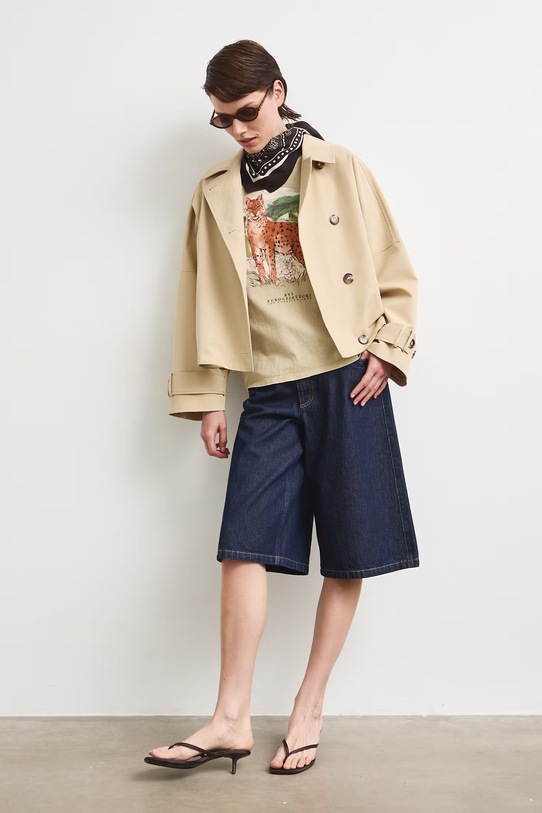 T-shirt damski bawełniany z kolekcji Bieszczadzki Park Narodowy x Medicine RS26-TSD857 zielony RS26