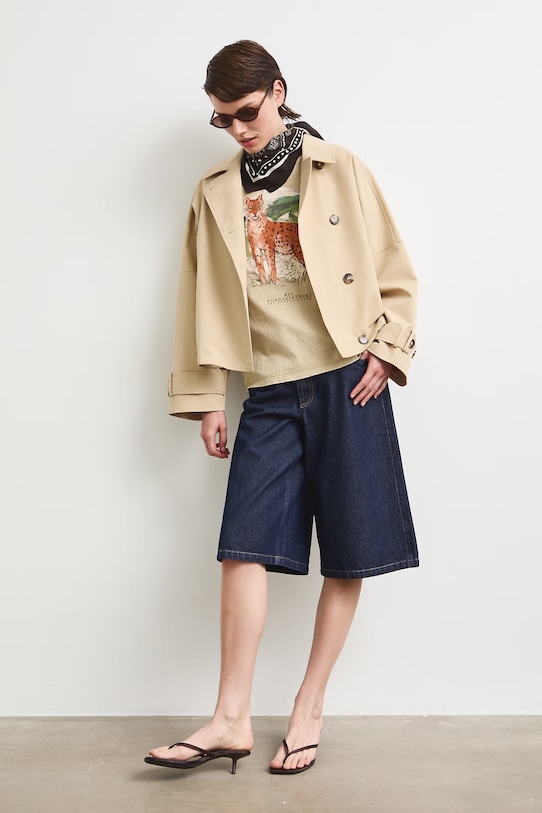 T-shirt damski bawełniany z kolekcji Bieszczadzki Park Narodowy x Medicine RS26-TSD857 zielony RS26