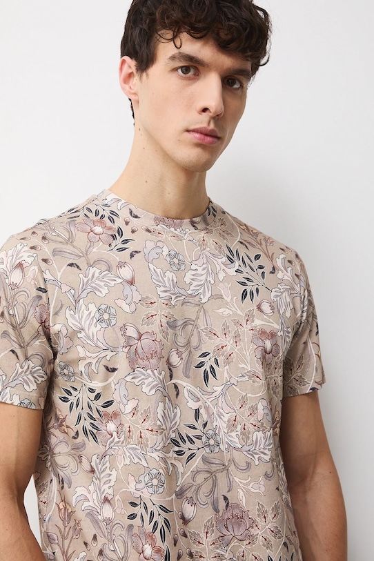 Medicine t-shirt bawełniany beżowy RS26-TSM010