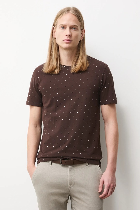 Medicine t-shirt wzorzyste brązowy RS26-TSM020