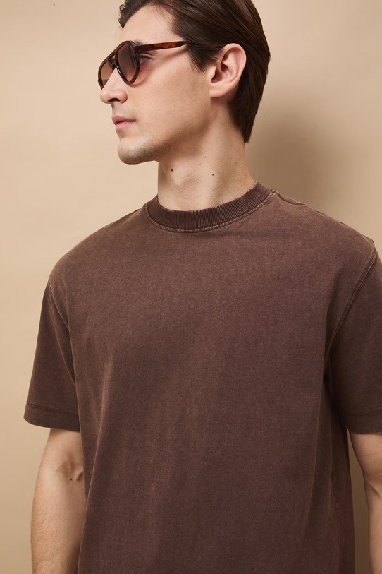 Medicine t-shirt bawełniany RS26-TSM030 brązowy