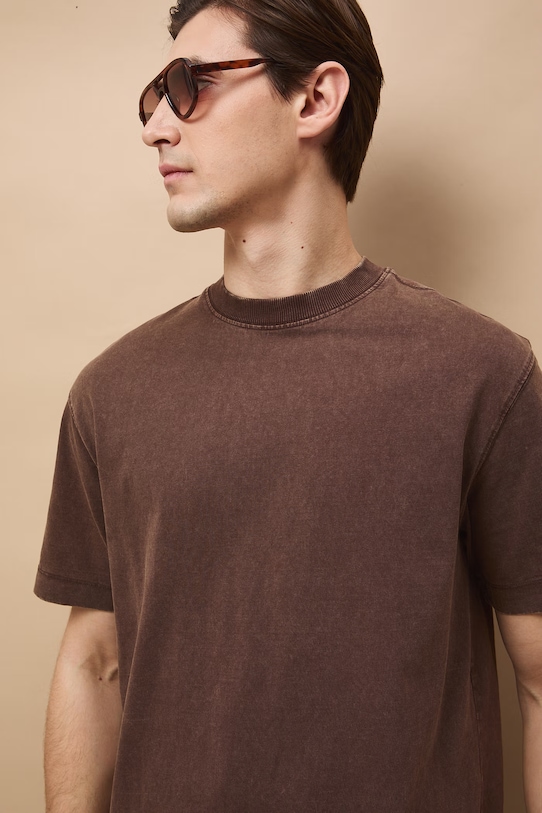 Medicine t-shirt bawełniany RS26-TSM030 brązowy