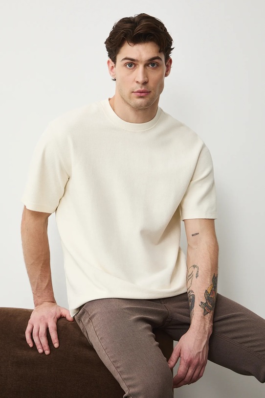 Medicine t-shirt pozostałe beżowy RS26-TSM031