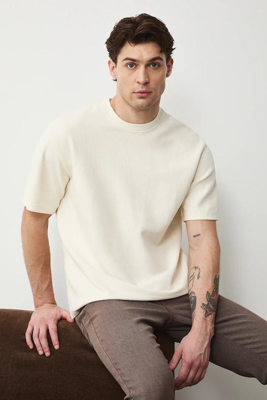 Medicine t-shirt pozostałe beżowy RS26-TSM031