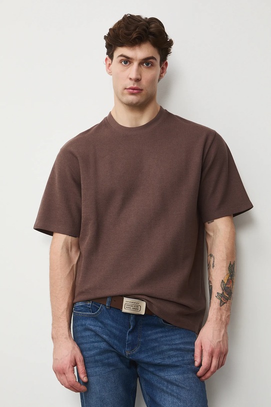 Medicine t-shirt pozostałe brązowy RS26-TSM031