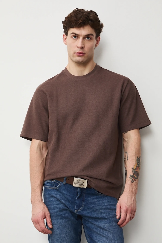 Medicine t-shirt pozostałe brązowy RS26-TSM031