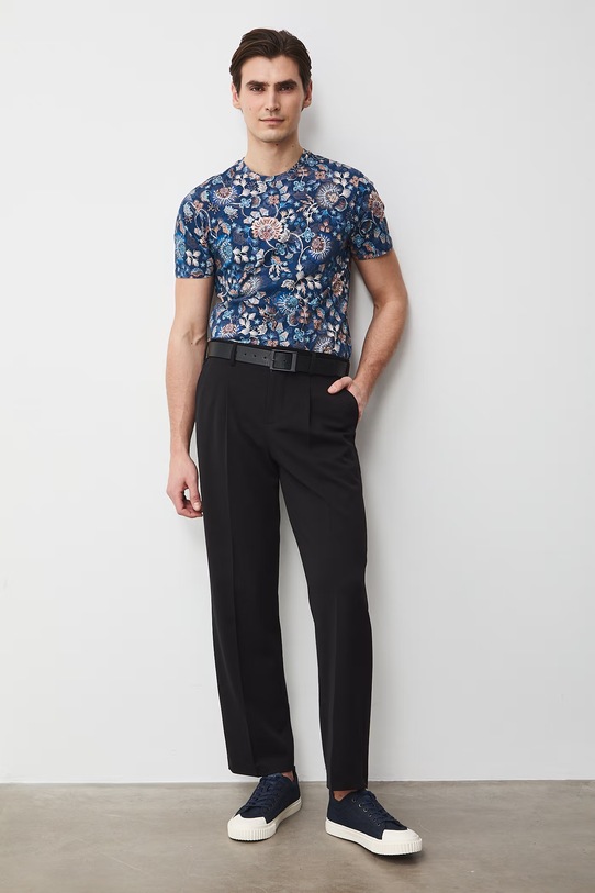 Medicine t-shirt męski bawełniany z elastanem RS26-TSM051 niebieski RS26