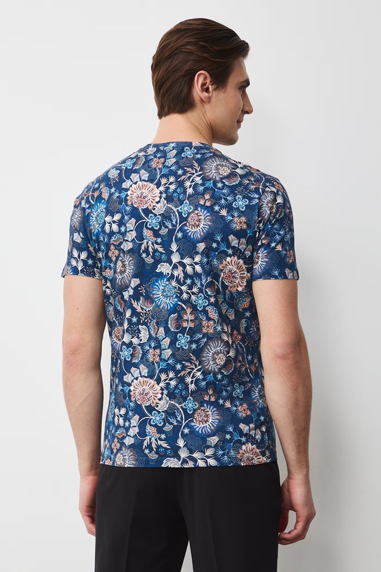 Odzież Medicine t-shirt męski bawełniany z elastanem RS26-TSM051 niebieski