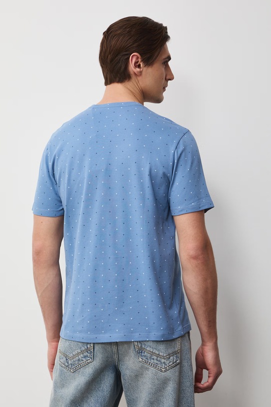 Medicine t-shirt męski bawełniany z elastanem niebieski RS26-TSM055