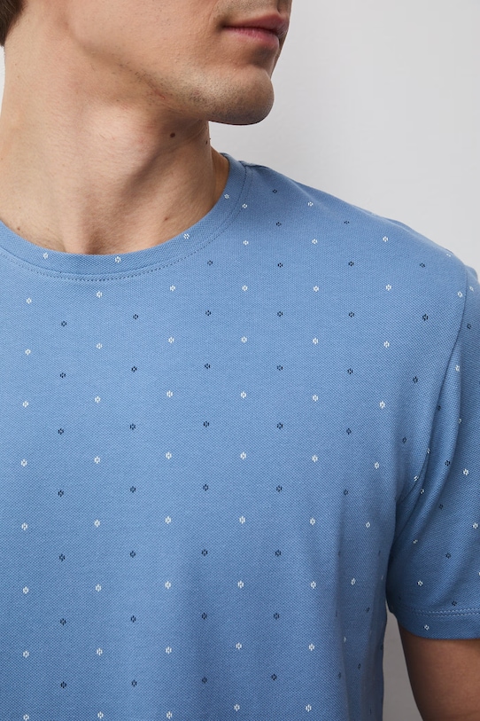 Medicine t-shirt męski bawełniany z elastanem RS26-TSM055 niebieski