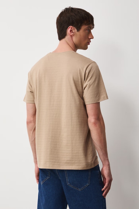 Odzież Medicine t-shirt męski bawełniany RS26-TSM072 beżowy