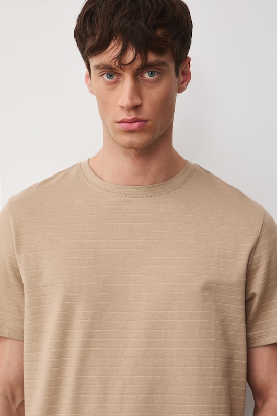 Medicine t-shirt męski bawełniany beżowy RS26-TSM072