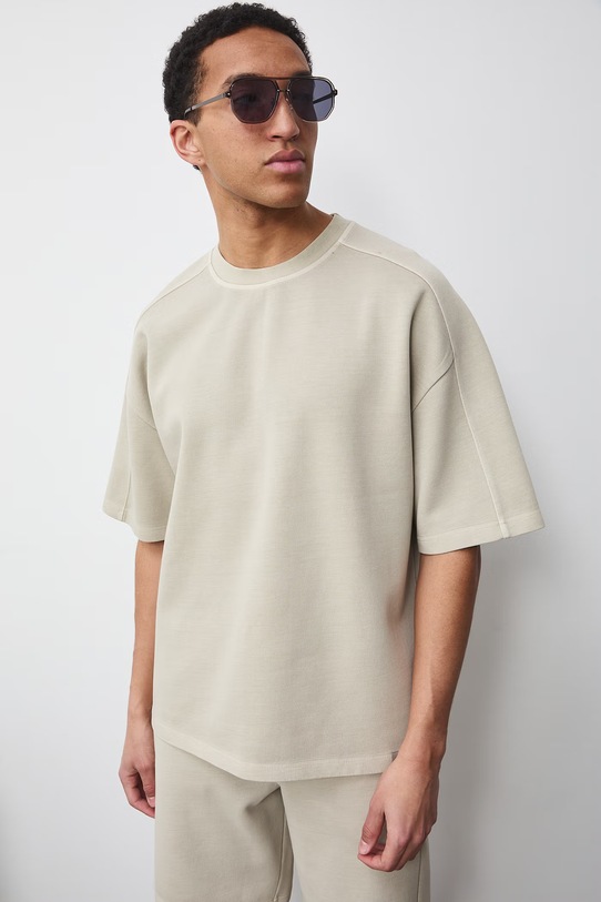 Medicine T-shirt męski bawełniany beżowy RS26-TSM079