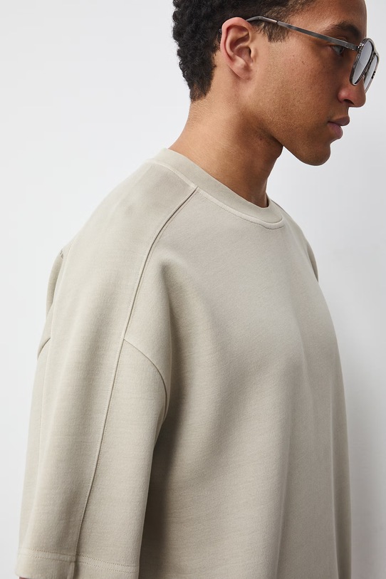 Medicine T-shirt męski bawełniany beżowy RS26-TSM079