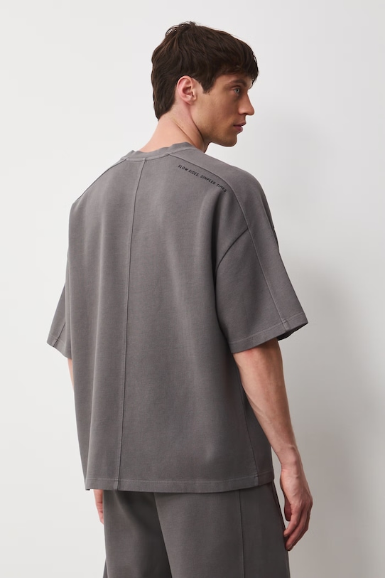 Odzież T-shirt męski bawełniany RS26-TSM079 szary