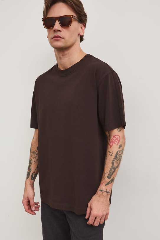Tričko pánske bavlnené RS26-TSM080 hnedá RS26