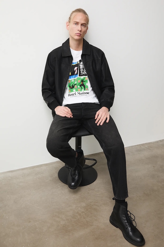 Odzież T-shirt bawełniany męski z kolekcji Eviva L'arte RS26-TSM251 biały