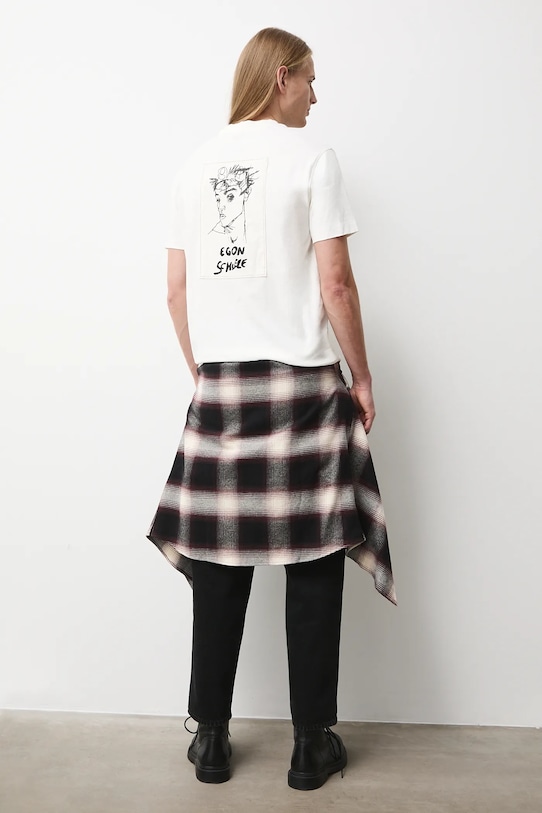 Odzież T-shirt bawełniany męski z kolekcji Eviva L'arte RS26-TSM252 beżowy