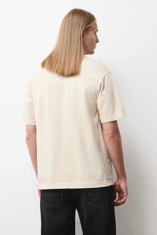 T-shirt bawełniany męski z kolekcji Eviva L'arte beżowy RS26-TSM256