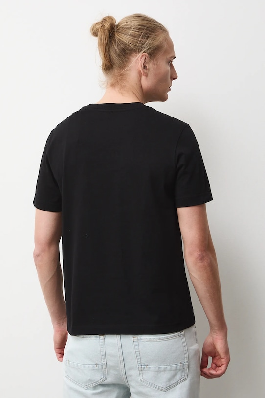 T-shirt bawełniany męski z kolekcji Eviva L'arte czarny RS26-TSM259