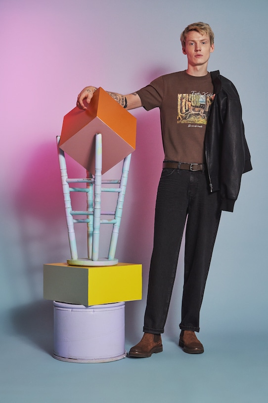 Medicine t-shirt z elastanem brązowy RS26-TSM265