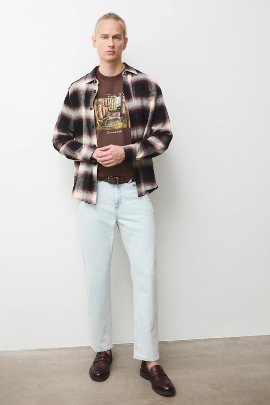 Odzież Medicine t-shirt RS26-TSM265 brązowy