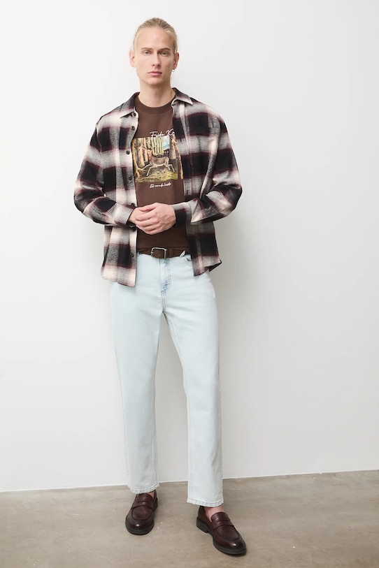 Odzież Medicine t-shirt RS26-TSM265 brązowy