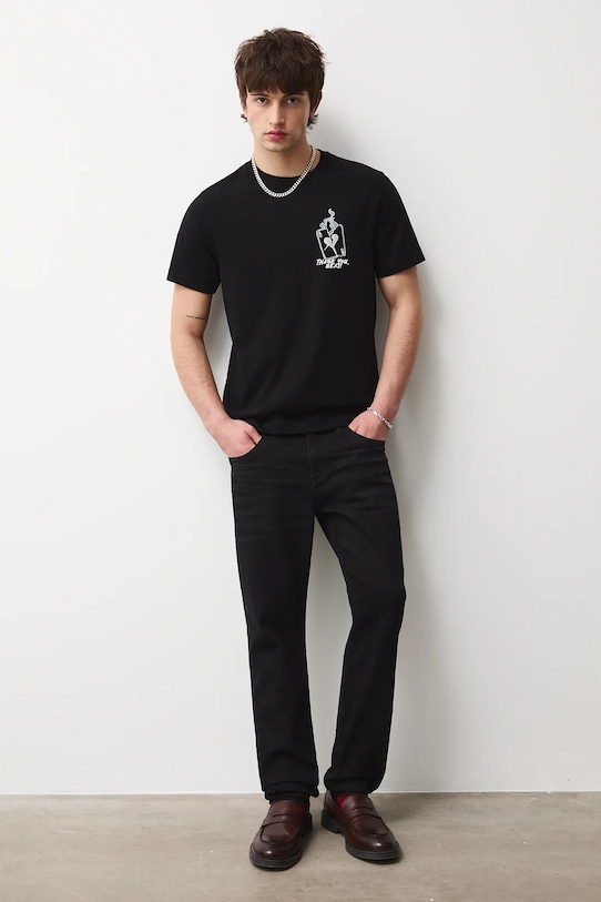 Odzież Medicine t-shirt bawełniany RS26-TSM281 czarny