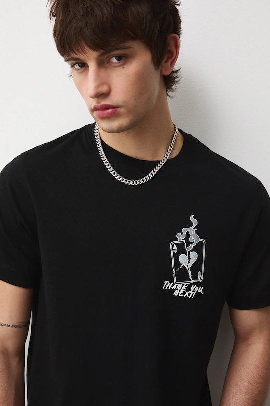 Medicine t-shirt bawełniany RS26-TSM281 czarny