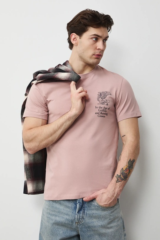 Medicine t-shirt basic męski RS26-TSM301 różowy RS26