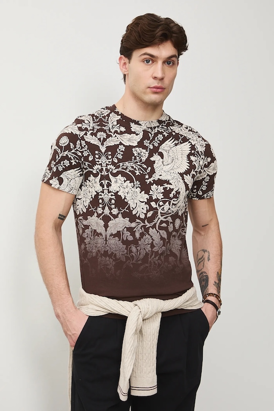 Medicine t-shirt bawełniany RS26-TSM307 brązowy RS26